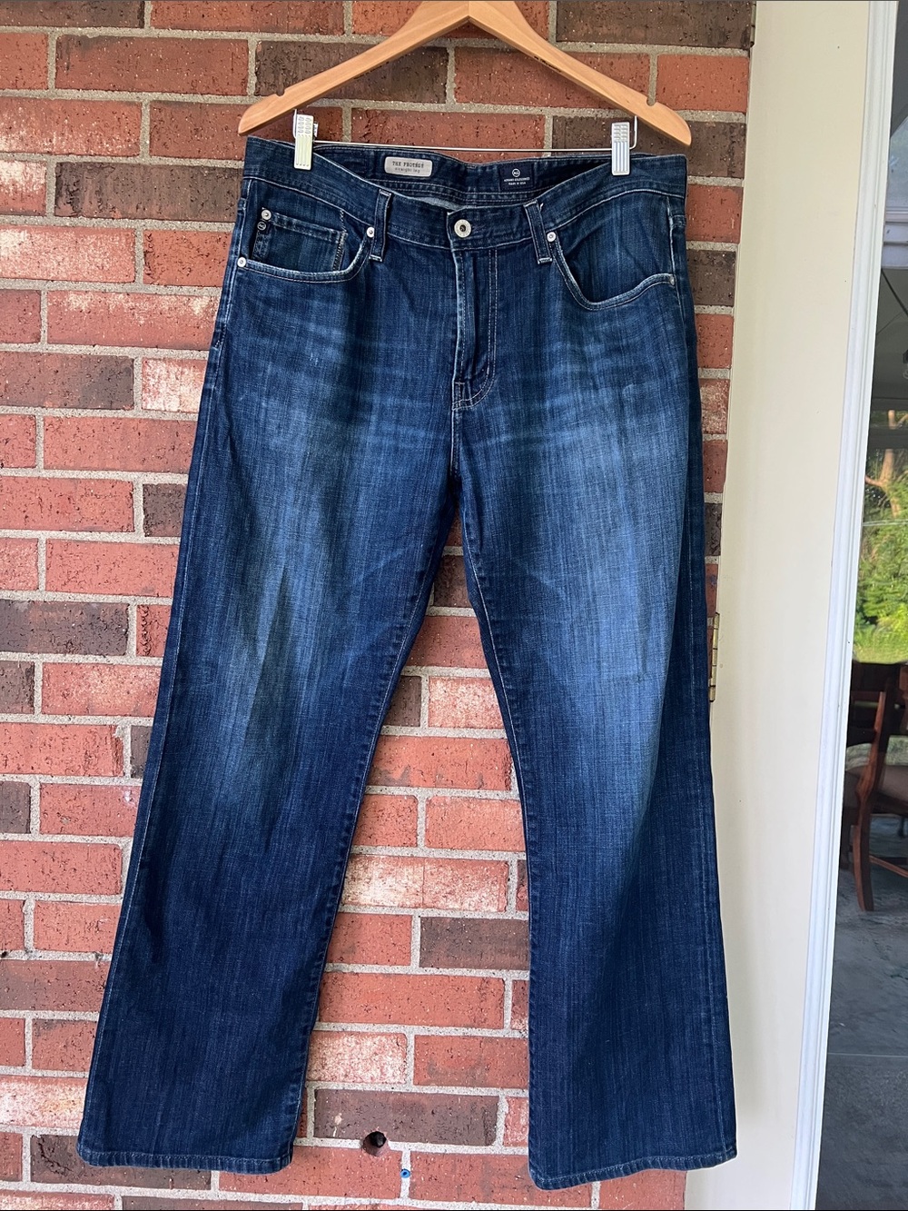 Ag Adriano Goldschmied The Protégé Men's Dark Indigo Straight Jeans 36x34
